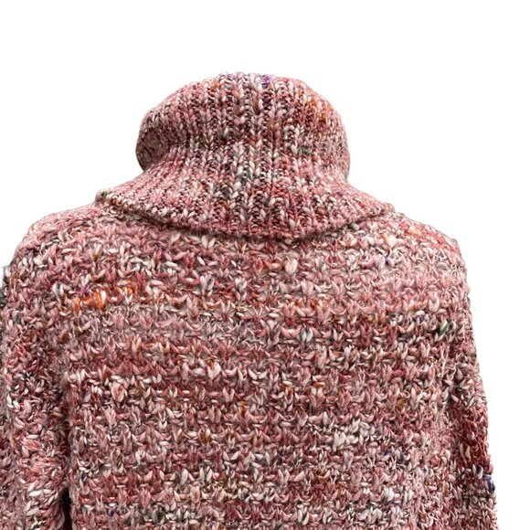 Elsamanda Anthropologie Italian Wool Cowl Neck Sweater Chunky Boho Oversized-M - Picture 9 of 12